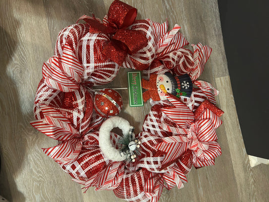 Xmas Snowman Wreath